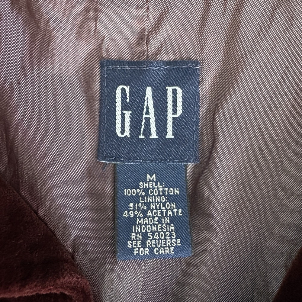 Vintage GAP Blazer Women M Velvet Burgandy/Maroon‎ Classic Y2K Evening Office - Picture 6 of 11